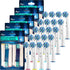 Replacement Brush Heads for Oral B- Pack of 20 Cross Generic Electric Toothbrush Heads for Oralb Braun- Crossact Toothbrushes Compatible with Most...