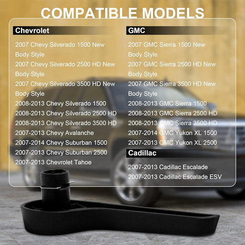 Seat Recliner Handle LH Driver Side RH Passenger Side Front Ebony for 2007-2013 Chevy GMC Pickup Truck SUV (Black) Replaces?15232594 15232598 OE G...