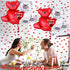 KatchOn, Huge 40x30 Inch Teddy Bear 'I Love You' Balloons - Pack of 2, Red, Romantic-Themed Balloons for Valentine's Day, Anniversary, Romantic Ni...