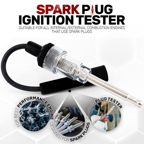 Ram-Pro Inline Spark Tester, Plug Engine Ignition 6-12 Volt Fool-Proof – Pick Up Coil/Armature Diagnostic Detector Tool for Automotive, Car, Lawnm...