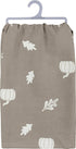 Primitives by Kathy Gray and White Hand-Lettered Dish Towel, 28 x 28-Inch, Happy Fall Y'all...