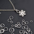 Iron Split Rings, 1 Box (100g) 6 Sizes Double Loop Jump Ring Small Split Key Rings Connector with a Jump Ring Opener Tool for DIY Jewelry Making -...