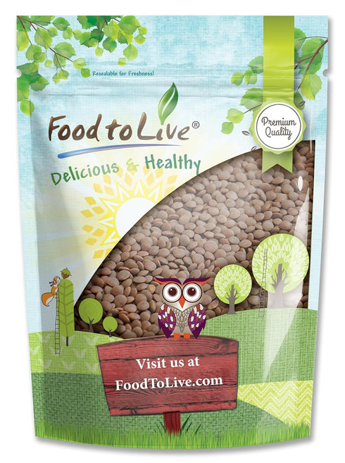 Food to Live - Whole Red Lentils, 8 Ounces – Dry Raw Lentils, Sproutable, Vegan, Kosher, Bulk. Quick-Cooking. Good Source of Dietary Fiber, and Pr...