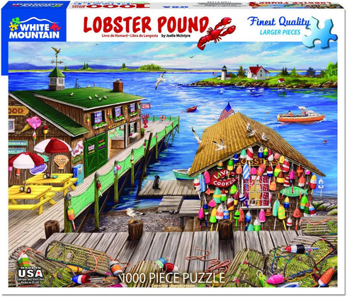 White Mountain Puzzles Lobster Pound 1000 Piece Jigsaw Puzzle...