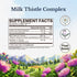 VITALITOWN Milk Thistle Complex | 30X Extract & Std. 80% Silymarin | Choline + Dandelion Root + Zinc | Superior Liver & Antioxidant Support | Vega...