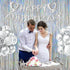 Melsan Foil Curtain, 2 Pack 3.2 ft x 8.2 ft Silver Tinsel Foil Fringe Curtains Backdrop, Sparkle Metallic Foil Curtains for Independence Disco Bac...