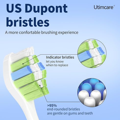Replacement Toothbrush Heads Compatible with Philips Sonicare Electric Toothbrush, White, 10 Pack Refills....