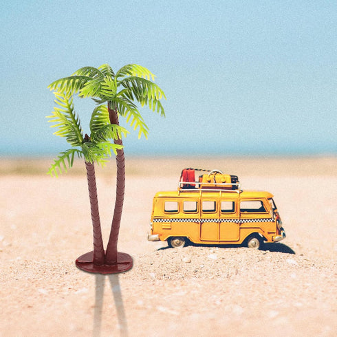 Amosfun 5Pcs Plastic Coconut Palm Model Trees Artificial Trees Miniature Plant for Cake Decorations Pots Bonsai Craft Micro Landscape DIY Decor...