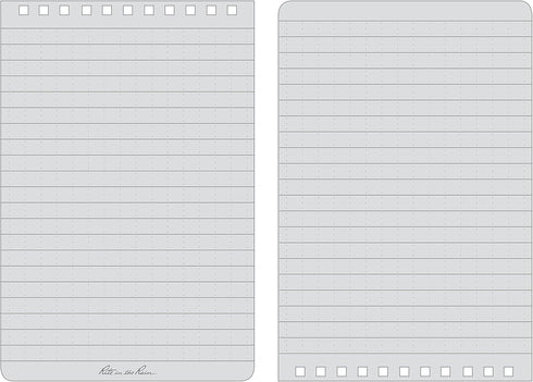 Rite in the Rain Weatherproof Top Spiral Notebook, 4" x 6", Orange Cover, Universal Pattern, 3 Pack (No.OR46-3)...