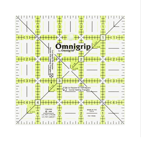 Omnigrip by Omnigrid Non-Slip Ruler, 5" Square...
