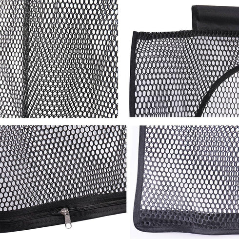 Breathable Mesh Laundry Hamper,Foldable Hanging Storage Basket,Portable Space Saving Storage Bag (Black)...