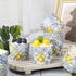 100Pcs Blue Tile Lemon Paper Baking Cups Yellow Blue Lemon Cupcake Wrappers Scalloped Edge Cupcake Muffin Cases for Summer Lemon Party Supplies...