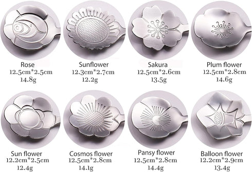 16 Pcs Teaspoon Tea Spoons, ESRISE Stainless Steel Cute Coffee Spoon for Tea Party Decorations (Silver)...