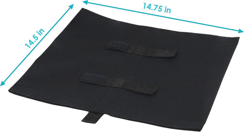 Sunnydaze Polyester Sandbag Canopy Weights - Fillable Canopy Anchors - Easy to Attach - Set of 4 - Black...