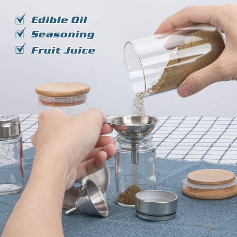 3pcs Small Kitchen Funnels for Filling Bottles, Food Grade Metal Funnels for Kitchen Use, Stainless Steel Funnel for Essential Oil Spices Liquid...