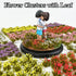 Woohome 4 Pack Miniature Colorful Flower Cluster Self Adhesive Flower Vegetation Groups Static Grass Tufts for Train Landscape Railroad Scenery Sa...