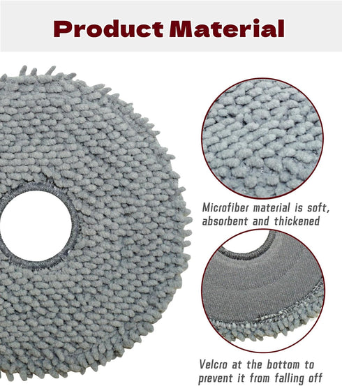6 Packs Mop Pads Compatible with Roborock Q Revo Robot Vacuum Cleaner,vacuum spin Washable replacement mop Pads...