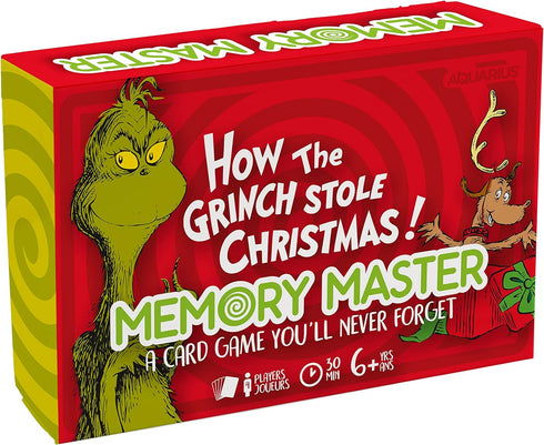 AQUARIUS Grinch Christmas Memory Master Card Game - Fun Family Party Game for Kids, Teens & Adults - Entertaining Family Game Night Gift - Officia...