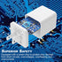 6Pack USB Wall Charger, iGENJUN 2.4A Dual USB Port Cube Power Plug Adapter Fast Phone Charger Block Charging Box Brick for iPhone 15/15 Pro/15 Pro...