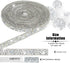 Hicarer 3 Yards Resin Rhinestone Ribbons for Wedding Self Adhesive Diamond Crystal Ribbon Roll Glitter Resin Diamond Belt Bling for Craft DIY Bag ...