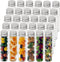 30 PCS Plastic Test Tubes with Caps (50 ml) - 1.09×4.30 Inches/28×109 mm Gumball Tubes as Storage Containers for Candy, Beads, Powder – Clear Test...