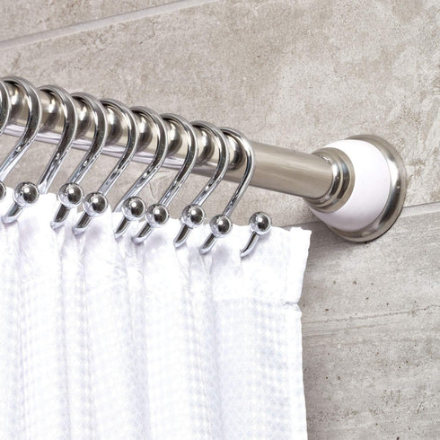 iDesign InterDesign Shower Curtain S-Hooks Chrome, Set of 12 Axis Shwr Hks W/Ball Set/12, Set of 1, 12 Count...