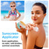 2 Pack Sunscreen Applicator for Kids, TemBelle Suntan Lotion Applicator Cream Brush Set with Protective Caps, Sunblock Applicator for Kids Baby To...