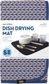 S&T INC. Dish Drying Mat, Highly Absorbent Microfiber Kitchen Counter Mat, Dish Drying Pad for Dishes, Utensils, Pots and Pans, Large 16" x 18", S...