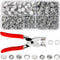 K Kwokker Pearl Snaps for Fabric w/Snap Pliers, Metal Snap Button Kit for Clothing, Shirts, Onesie, Romper, Denim Shirt, Bag DIY, Sewing Supplies,...