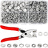 K Kwokker Pearl Snaps for Fabric w/Snap Pliers, Metal Snap Button Kit for Clothing, Shirts, Onesie, Romper, Denim Shirt, Bag DIY, Sewing Supplies,...