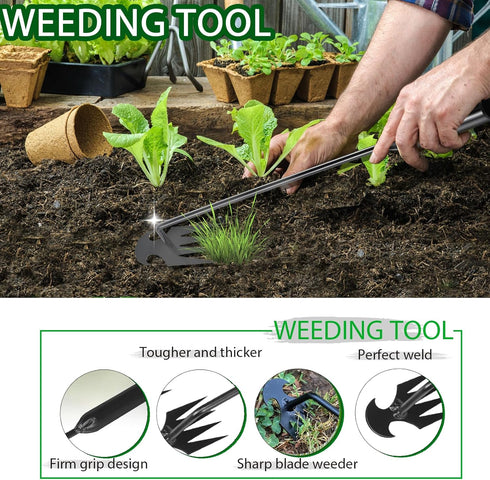 Weed Puller Tool, Garden Tool Set Garden Weeding Tools Artifact Uprooting, Hand Weed Hound Weed Puller for Dandelion, Standup Weed Root Pulling To...