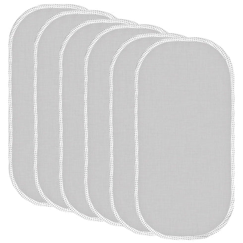 TILLYOU Changing Pad Liners 6PK - Waterproof Flannel Cotton, 27" x 13" - Perfect for Baby Diaper Changing Needs, Gray...