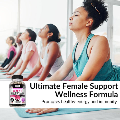 Kaya Naturals Women's Multivitamin, Overall Healthy Antioxidant, and Immune Support, Vitamins A, D, C, E, Biotin, Folic Acid, & Multi-Mineral, Ene...