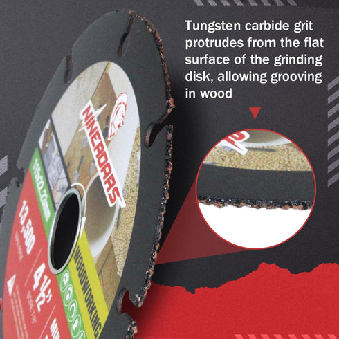 4 1/2 Inch Cut Off Wheel for Wood, Wood with Nails, Laminate, Plastic, Plaster, Rubber Angle Grinder Wood Cutting Disc 4.5 Inch with 7/8 Inch Arbo...