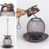 Outdoor Garden Wild Bird Feeder Hanging Bird Feeders, Heavy Duty Copper Metal Mesh Wild Finch Bird Feeder for Outside with Hook for Garden Yard De...