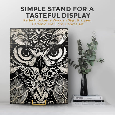 TR-LIFE 10 Inch Large Plate Stands/Holder for Display - Metal Picture Frame Holder Stand + Small Easels for Decorative Plate, Platter, Book, Plaqu...