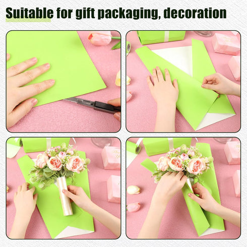 Shindel Wrapping Paper Roll, 32.8Ft. Kraft Paper for Packing Gift Wrapping Parcel Wall Art Crafts Bulletin Boards Floor Covering Light Green...