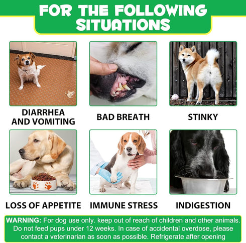 Probiotics for Dogs with Prebiotics and Digestive Enzymes, Dog Probiotics Chews Omega-3 & 6, Vitamin, Improve Digestion, Immunity, Reduce Diarrhea...