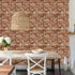 Rustic Red Brick Wallpaper Peel and Stick,Removable Brick Wallpaper,Self Adhesive Vinyl Wallpaper for Fireplace Backdrop, Laundry Room Wall Decor ...