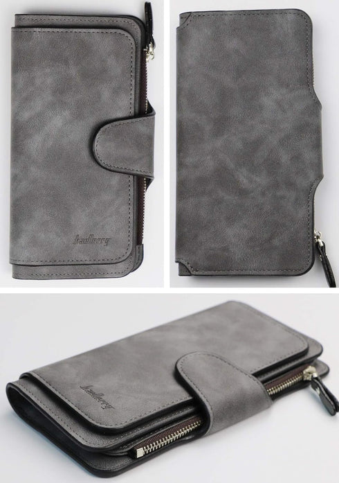 Women's Long Leather Wallet RFID Blocking Cash ID Credit Card Holder for Women Ladies Soft Clutch Wallet with Zipper Coin Pocket Fashion Purse (Da...