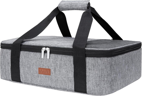 Lifewit Insulated Casserole Carrier for Hot or Cold Food, Casserole Dish Carrying Case, Lasagna Holder for Potluck Parties/Picnic/Cookouts, Fits 9...
