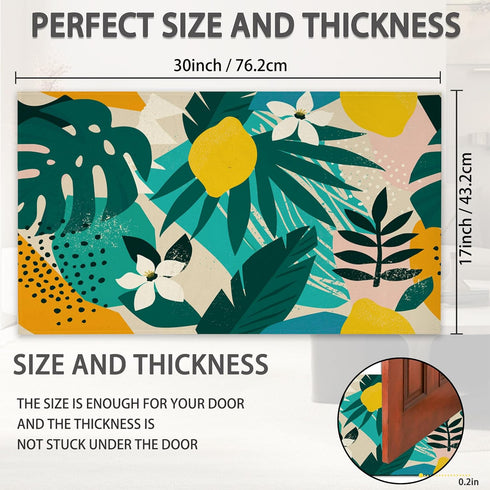 Door Mat,Abstract Modern Welcome Mat,Tropical Palm Leaves Doormats Indoor Entrance, Indoor Outdoor Mat, Low-Profile Floor Rugs for Entry, Patio, 1...