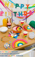 Talking Tables RAIN Happy Birthday Rainbow Shaped Plates Party Decorations, Pack of 12, Width 24cm, 9", Gold Foil and Mixed Colors...