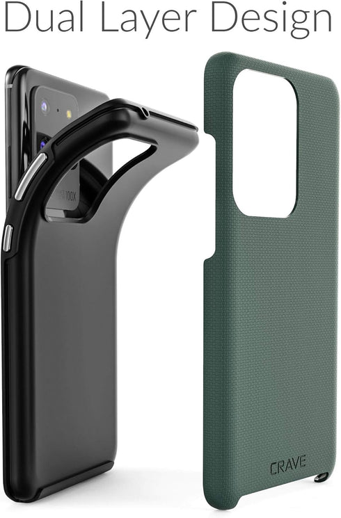 Crave Dual Guard for Samsung Galaxy S20 Ultra Case, Shockproof Protection Dual Layer Case for Samsung Galaxy S20 Ultra, S20 Ultra 5G - Forest Gree...