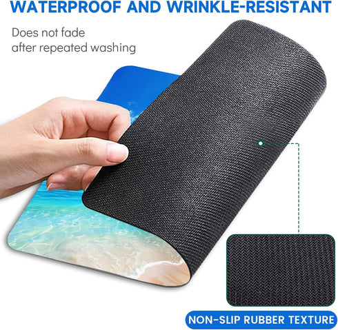 Mouse Pad, Non-Slip Rubber Base Mouse Mat Mousepad Waterproof Gaming Square Mouse Pad for Wireless Mouse, Computers Laptop Home Office (Hawaiian s...