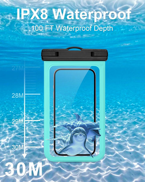 2024 2 Pack Waterproof Phone Pouch, Cruise Ship Essentials Must Haves Dry Bag for Vacation Beach Travel Kayak Accessories, Water Proof Phone Case ...