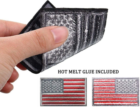 Antrix 18 Pcs American Flag Patches, Iron On Patch for Clothes, Embroidered Sew on Tactical USA Badge Emblem Applique for Jeans Jacket Backpack - ...