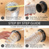 Dryer Vent Wall Plate (4 Inch, Black) Plastic Duct Connector Flange for Ventilation Straight Pipe, Cooling and Heating. Small Through The Wall Trim Collar Ducting with Mounting Plate Quick Connect