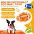 4.3” Dog Squeaky Ball Toys 4 Pack, Interactive and Durable Spiky Dog Toy for Medium Large Dogs with Rugby Shape, Built-in Squeaker for Teeth Clean...
