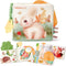 hahaland Baby Books 0-6 Months,Tummy Time Sensory Baby Toys 6 to 12 Months Touch Feel Book Textured Animals Mirror & Crinkle Paper Christmas Stock...